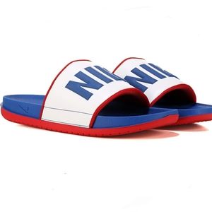 NWT Nike offcourt slides red, white, and blue